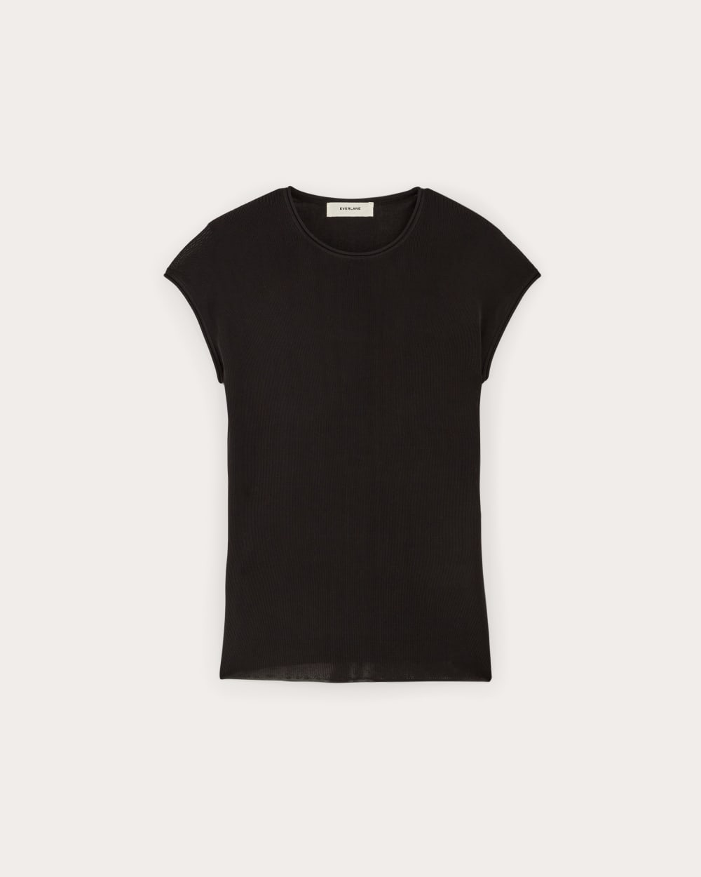 The Oversized Knit Top in Black — alternate view