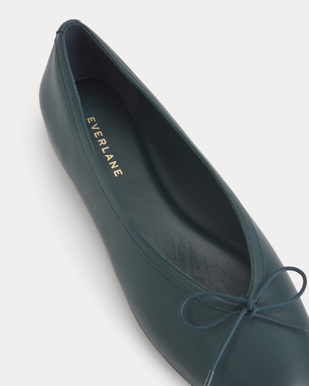 Made in Italy Ballet Flat in Juniper — detail view