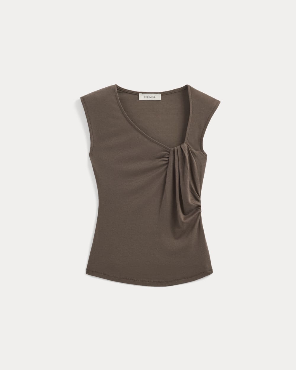 Asymmetrical Top in Butterluxe in Deep Taupe — alternate view