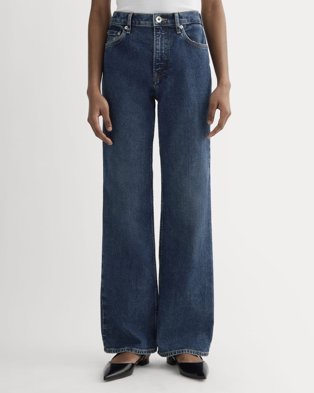 The ’90s Forever Jean in Dark Indigo — detail view