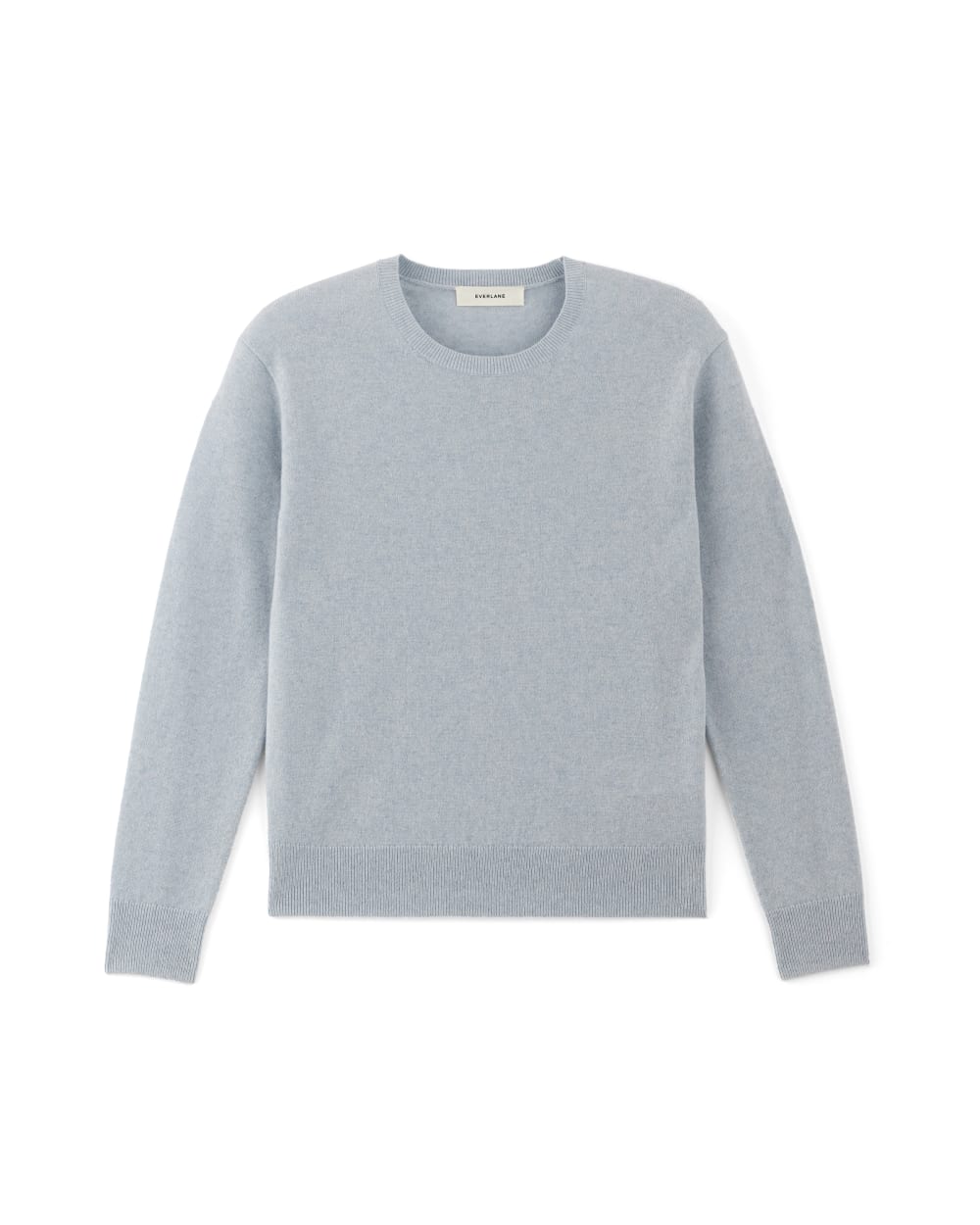 The Classic Crew in Cashmere in Sky Blue — alternate view