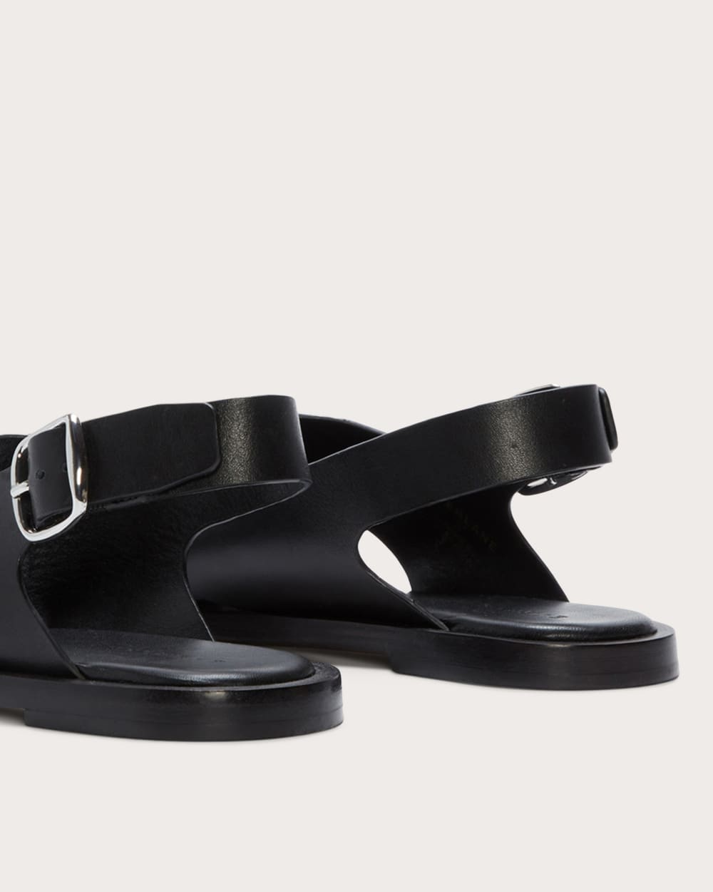 The City Crossover Sandal in Black — detail view