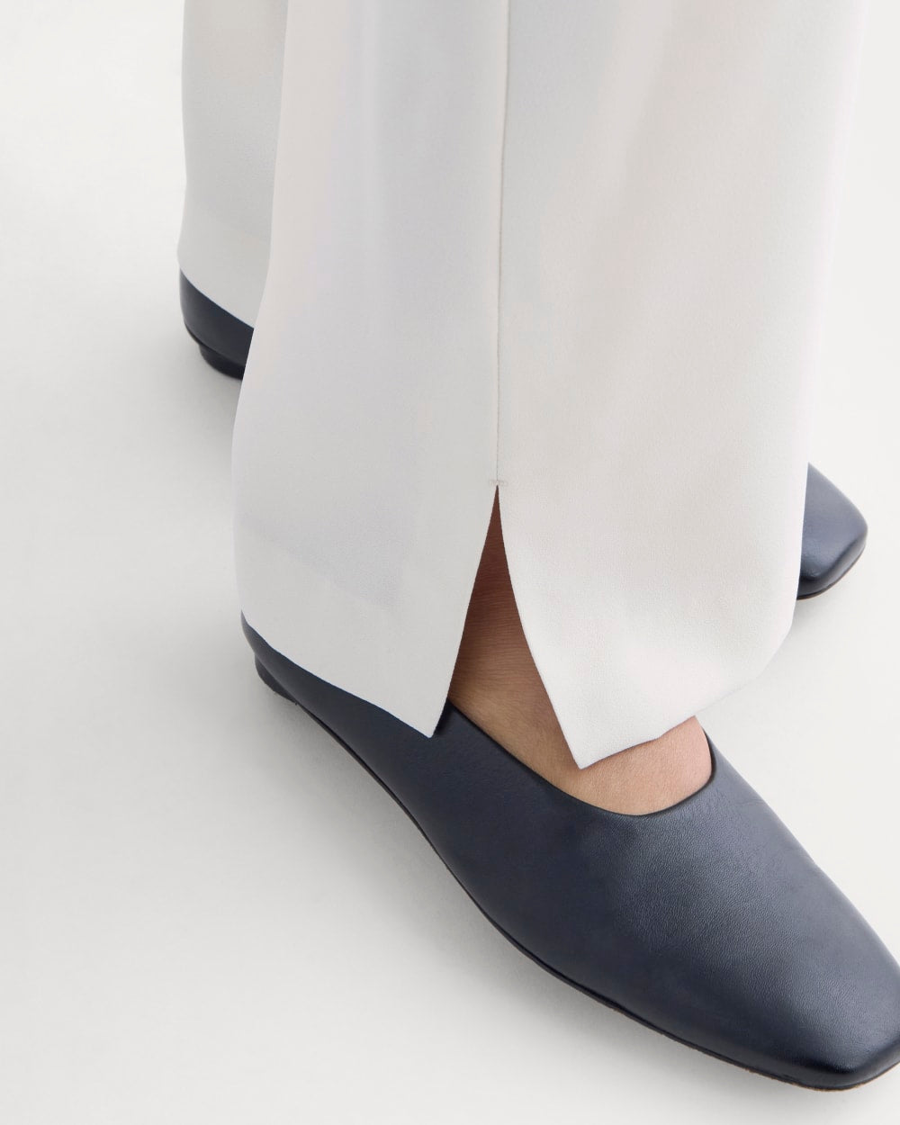 Drapey Crepe Pant in Birch — detail view