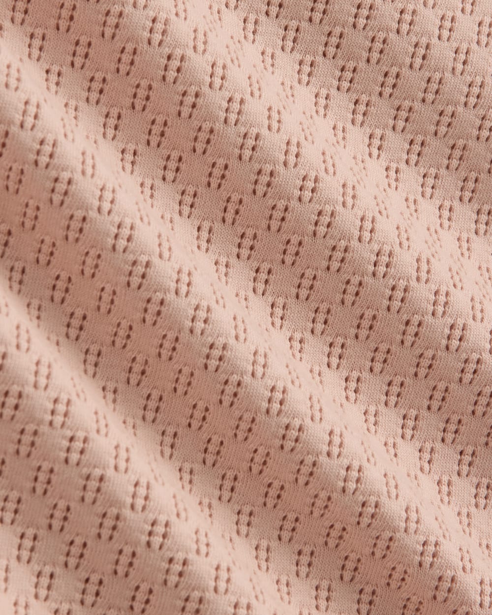 The Pointelle Cami in Rose Smoke — detail view