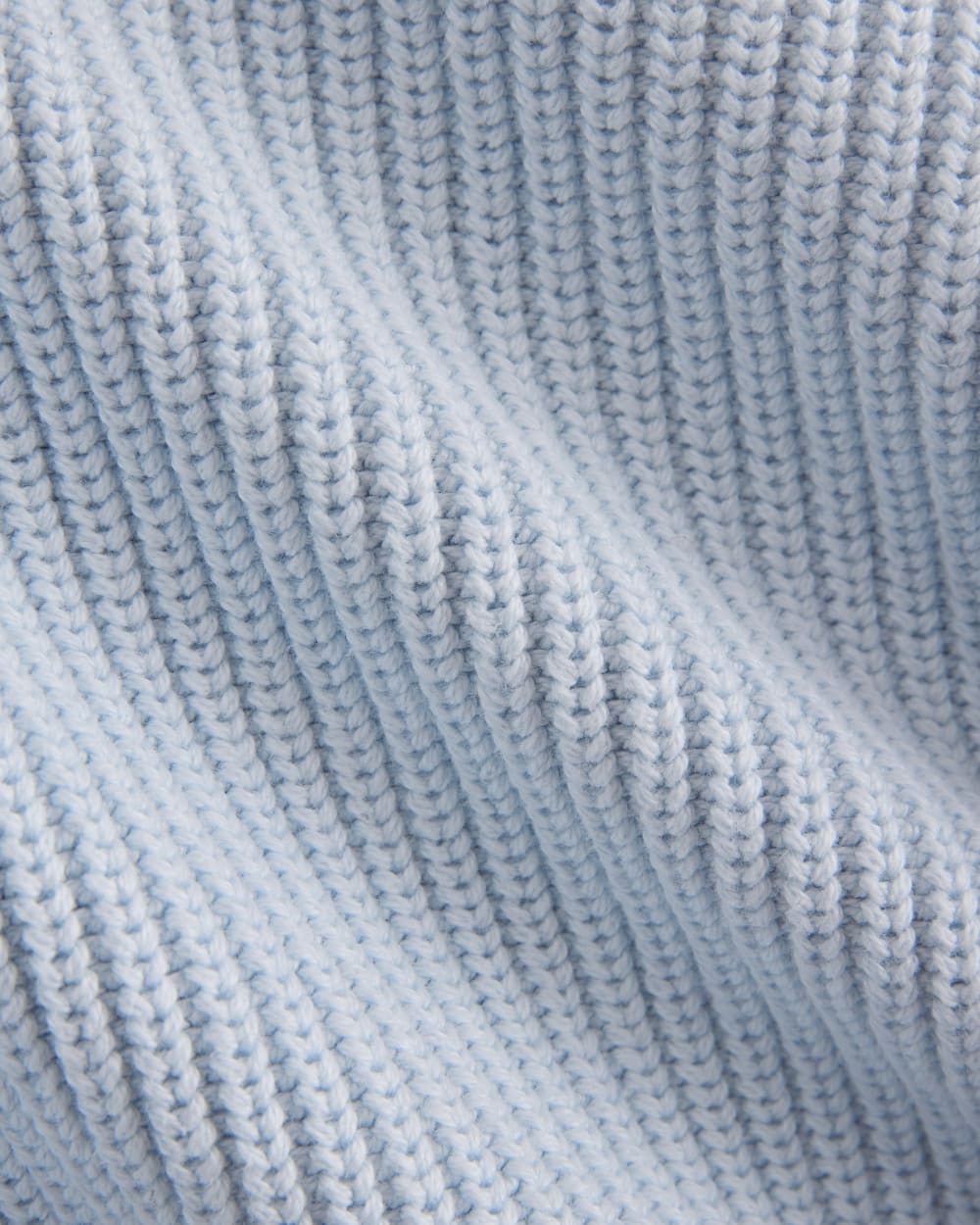 Cropped Ribbed Crew in Everyday Cotton in Skywriting — detail view