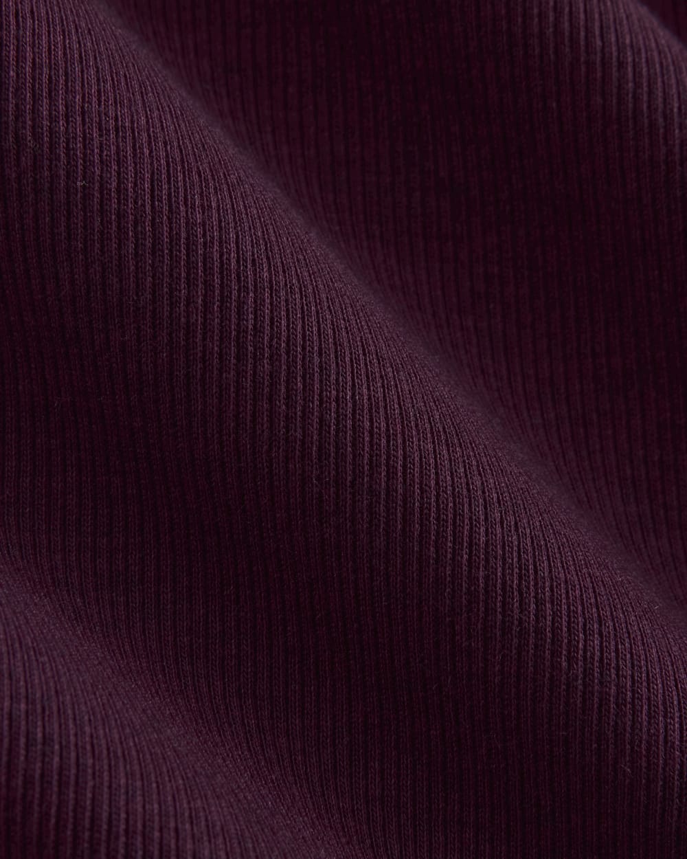 The Luxe Rib Long-Sleeve Crew in Heathered Port Royale — detail view