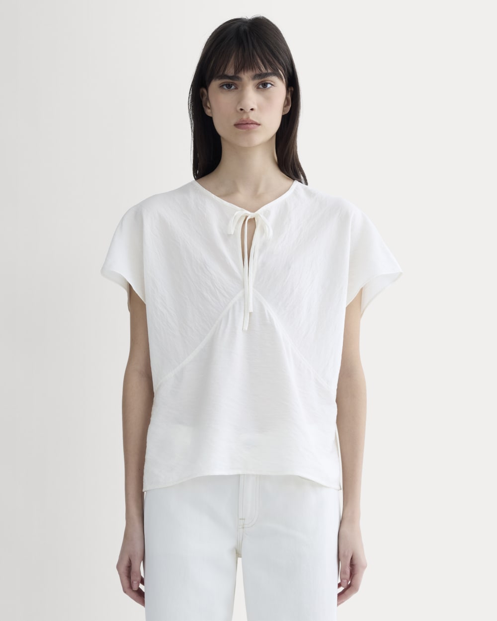 The Keyhole Top in Bone — front view