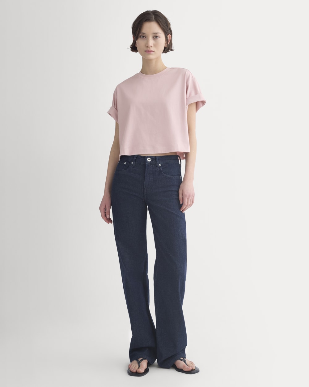 Forever Jersey Cropped Tee in Burnished Lilac — detail view