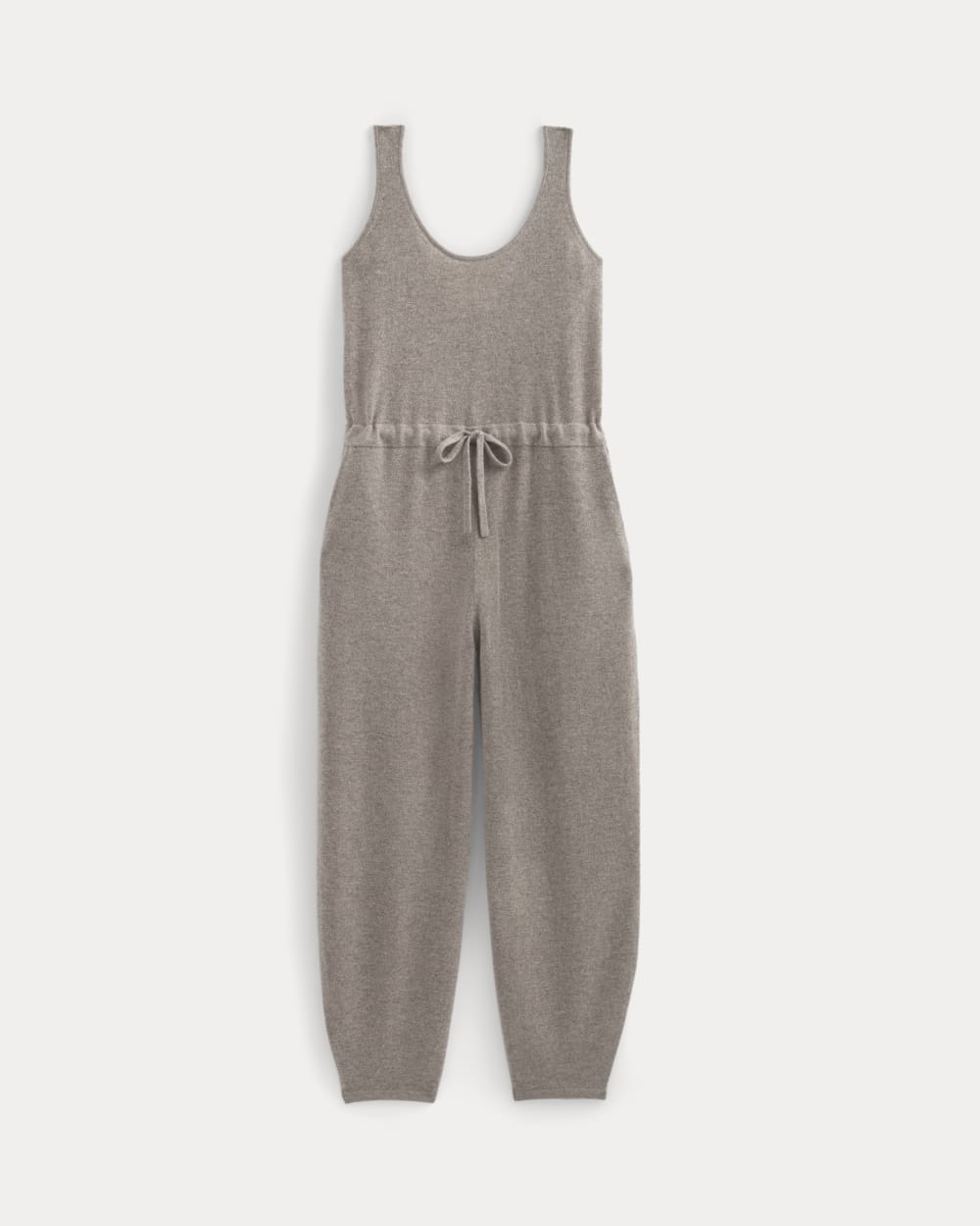 Cashmere Lounge Jumpsuit in Oatmeal — alternate view