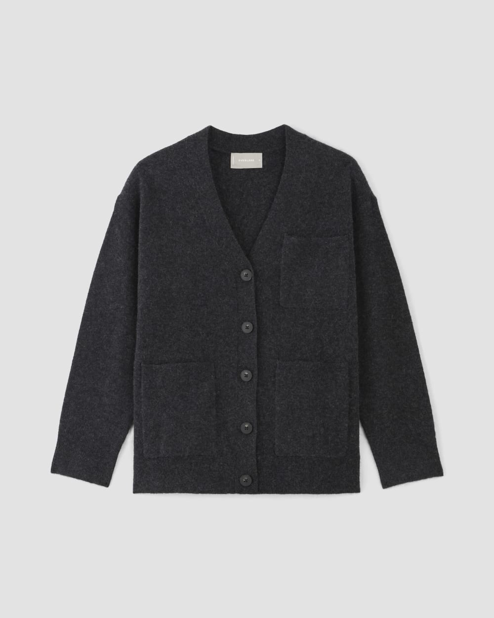 The Cozy-Stretch Relaxed Cardigan in Charcoal — alternate view
