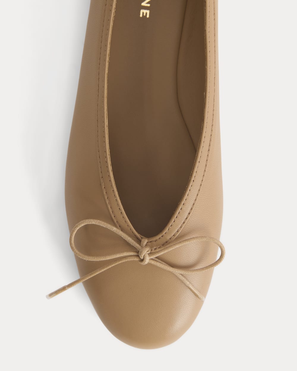 Made in Italy Ballet Flat in Affogato — detail view