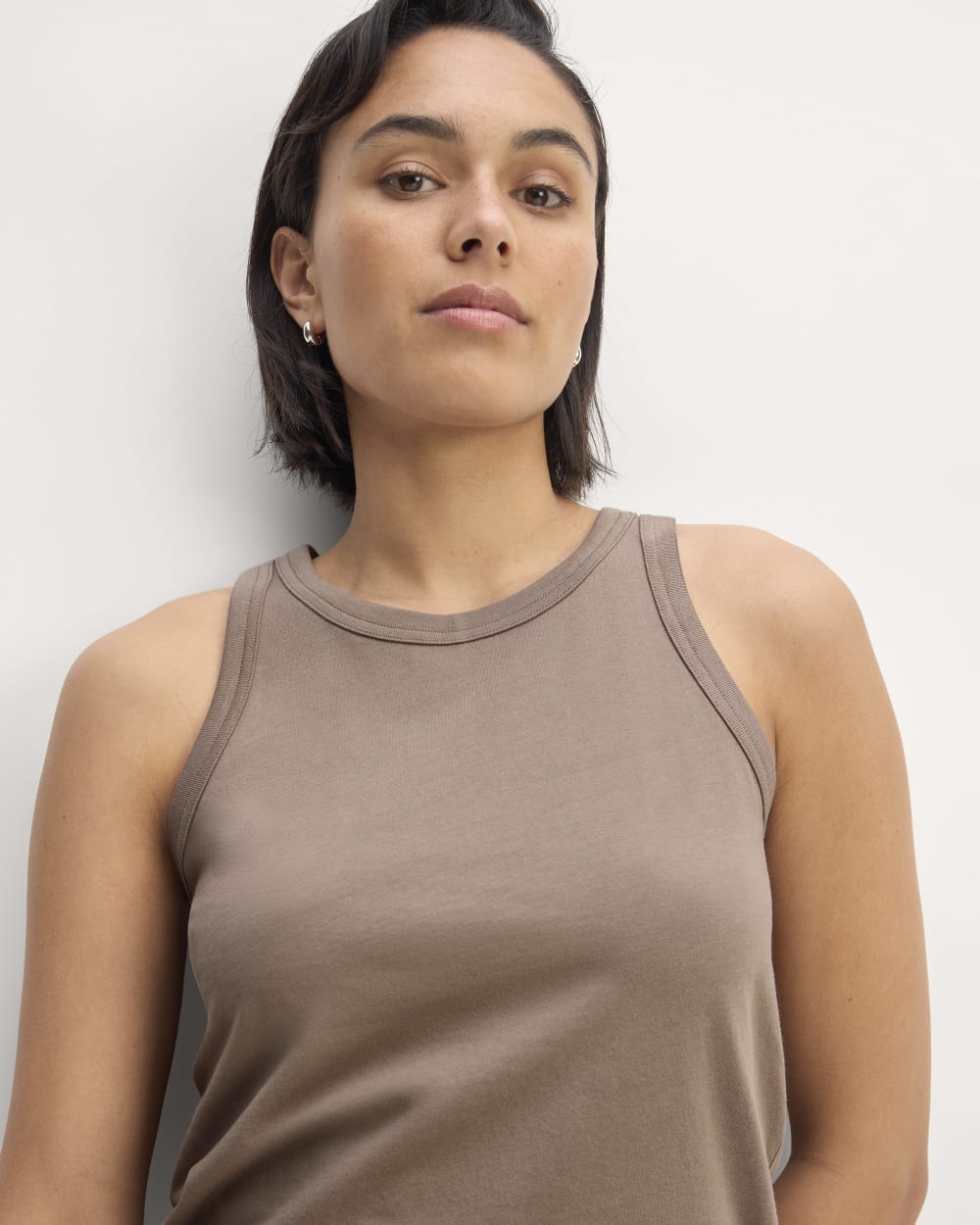 The Tank in Essential Cotton in Clay — detail view