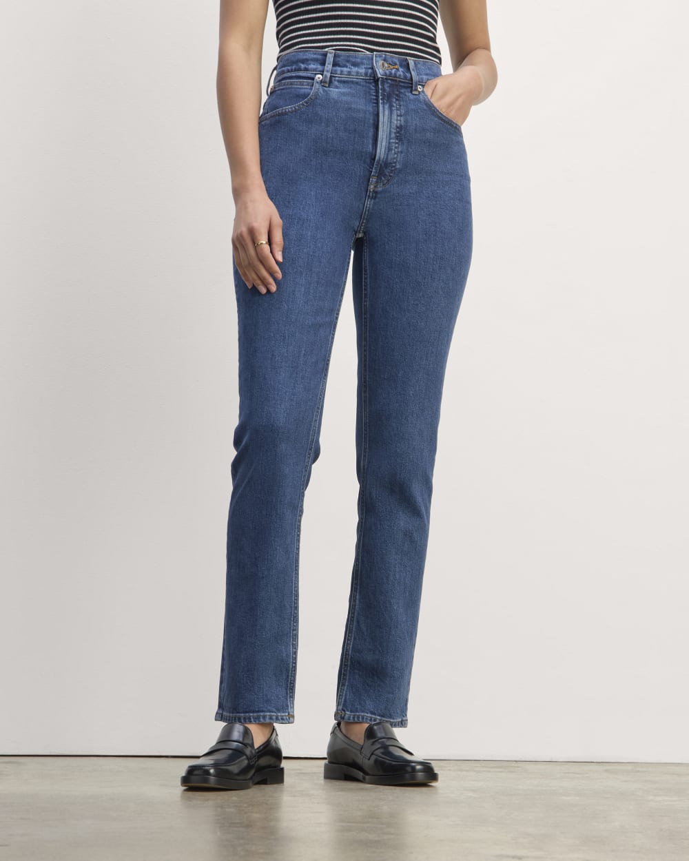 The Way-High® Slim Jean in Deep Rinse — detail view