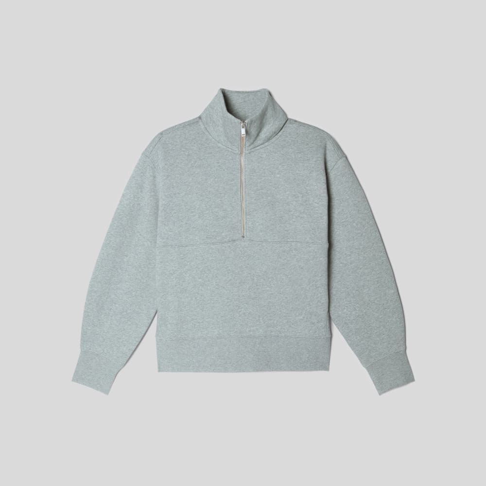 The ReTrack Half-Zip Sweatshirt in Heather Grey — alternate view