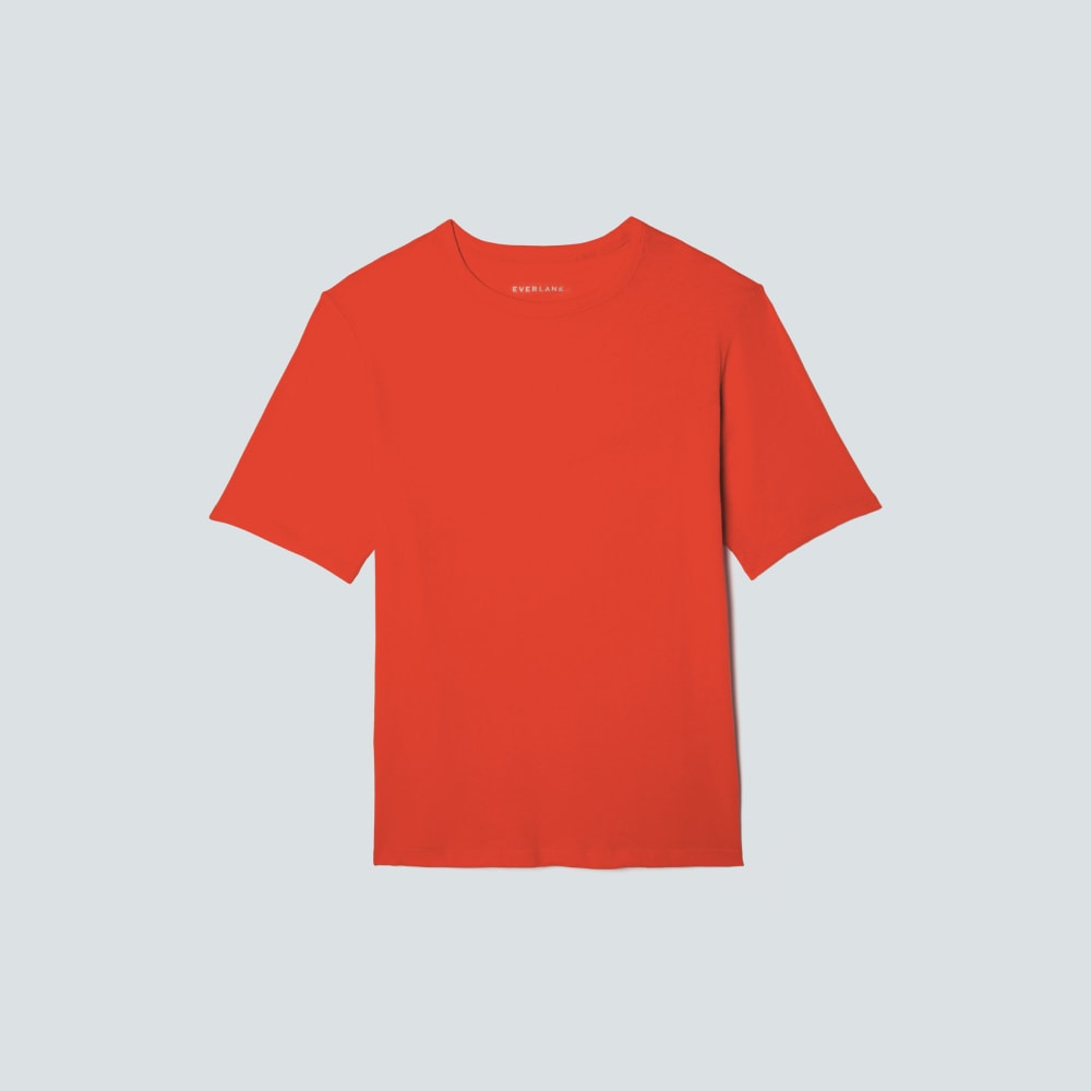 The Air Tee in Red Orange — alternate view