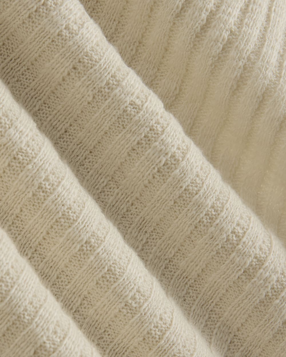 The Cozy Rib Cardigan in Bone — detail view