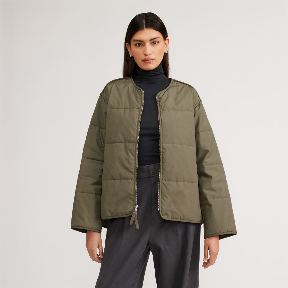 The Quilted Cotton Liner in Kalamata — front view
