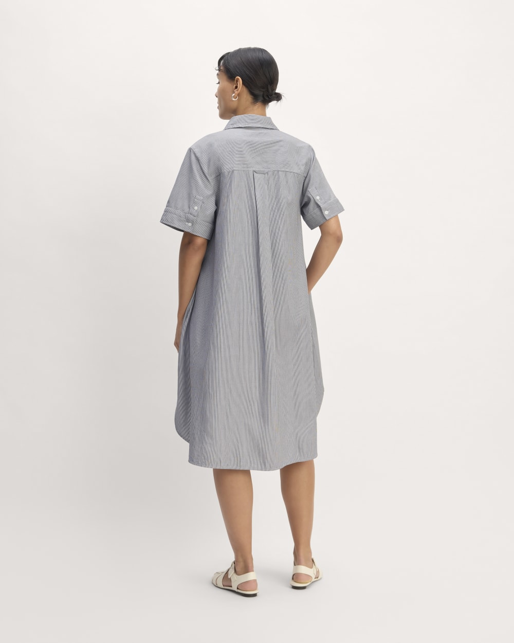 The Daytripper Dress in White / Black — detail view