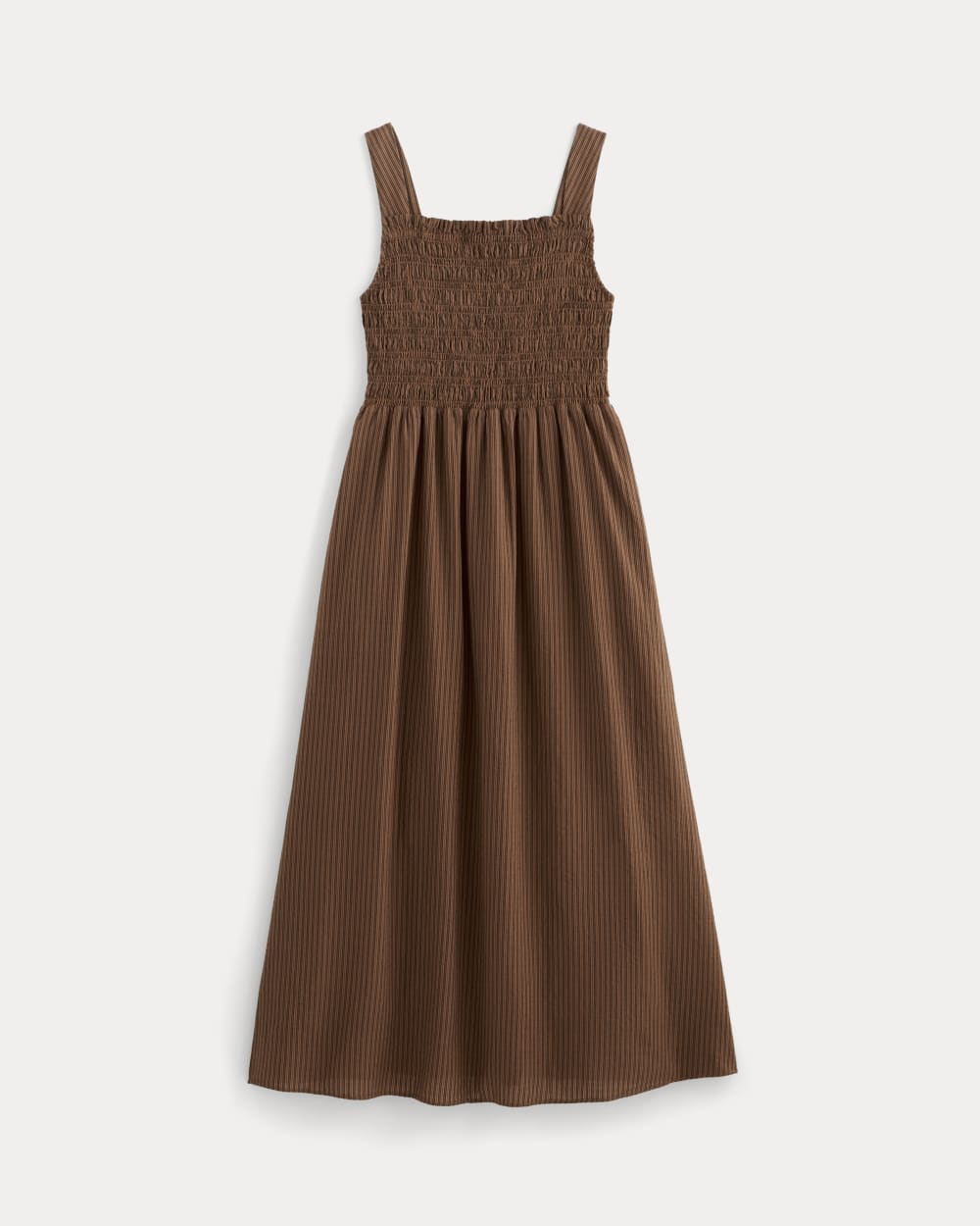 The Gauze Smock Dress in Carob Brown / Black — alternate view