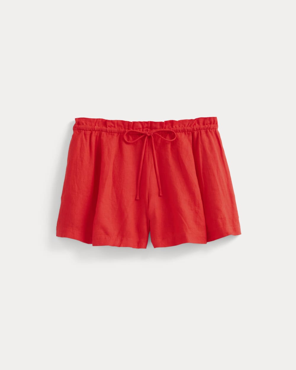 Flowy Short in Linen in Fiery Red — alternate view