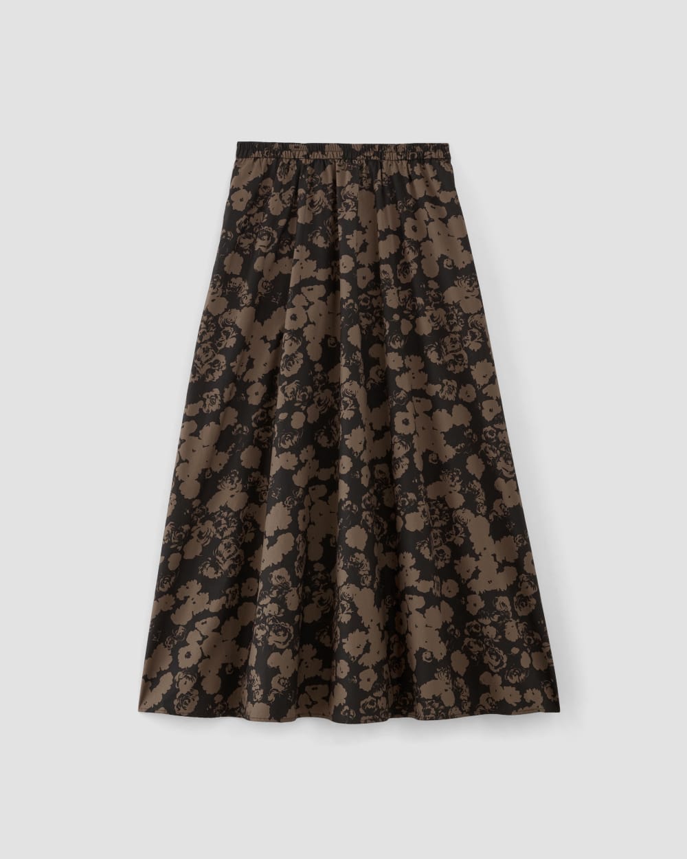 The Supima® Pull-On Maxi Skirt in Black / Cocoa Floral — alternate view