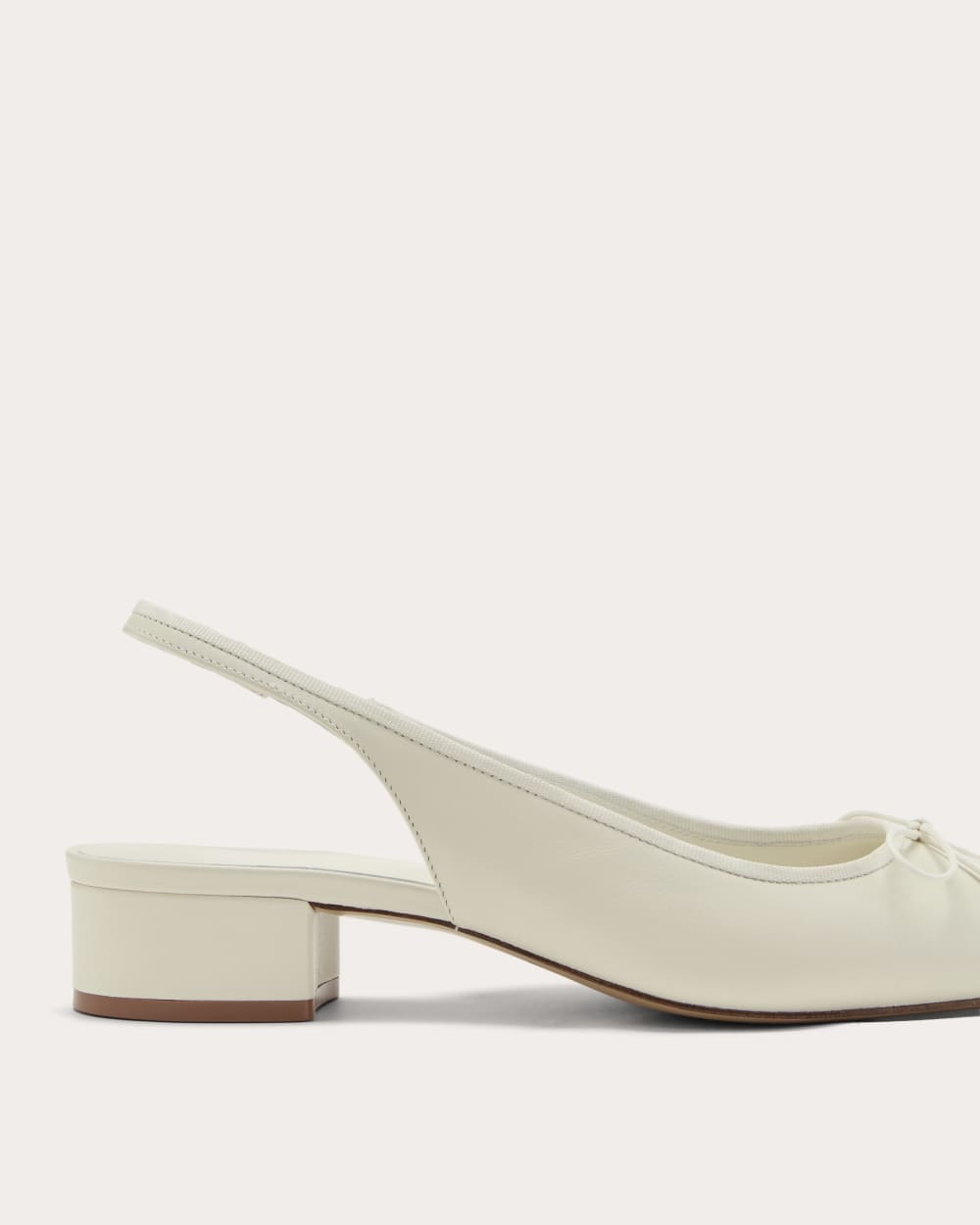 The Ballet Slingback Heel in Canvas — detail view