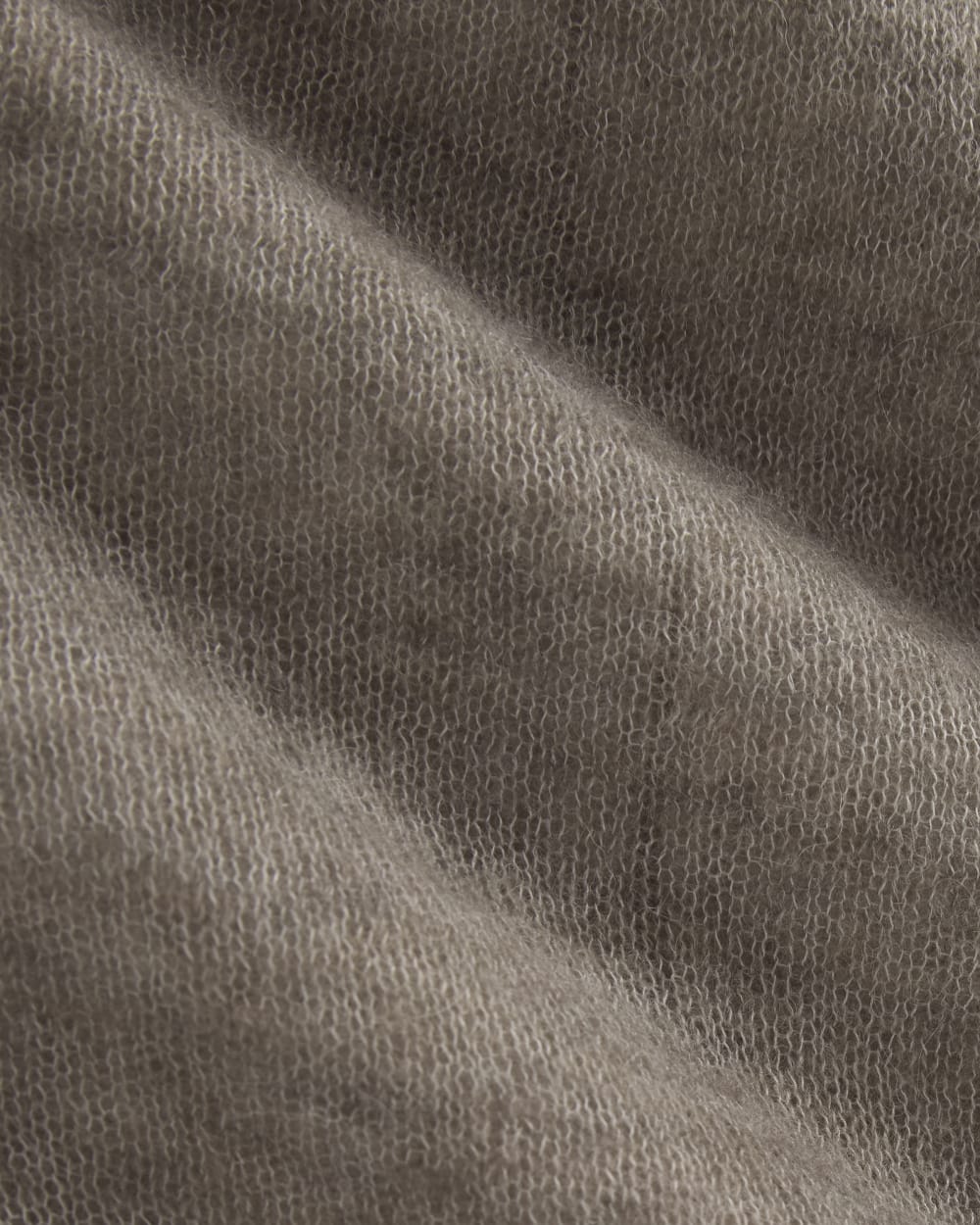 The Air Alpaca™ Relaxed Crew Top in Heathered Chocolate Chip — detail view