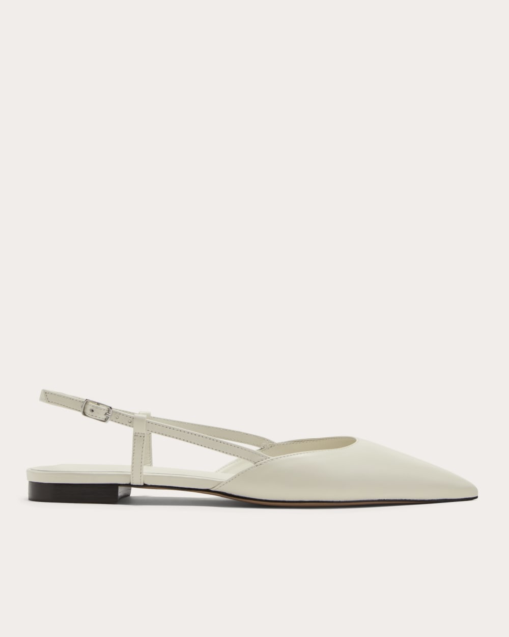 The Studio Slingback Flat in Canvas — front view