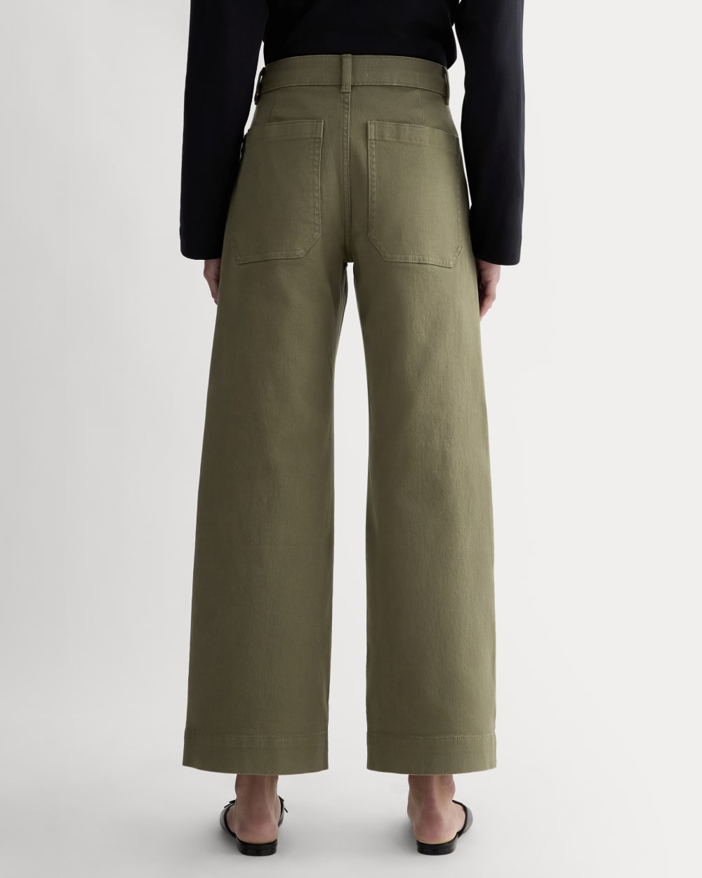 The Utility Wide-Leg Pant in Kalamata — detail view