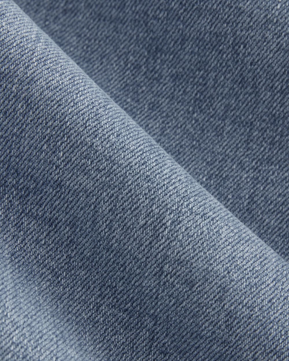 The Utility Barrel Pant in Light Indigo — detail view