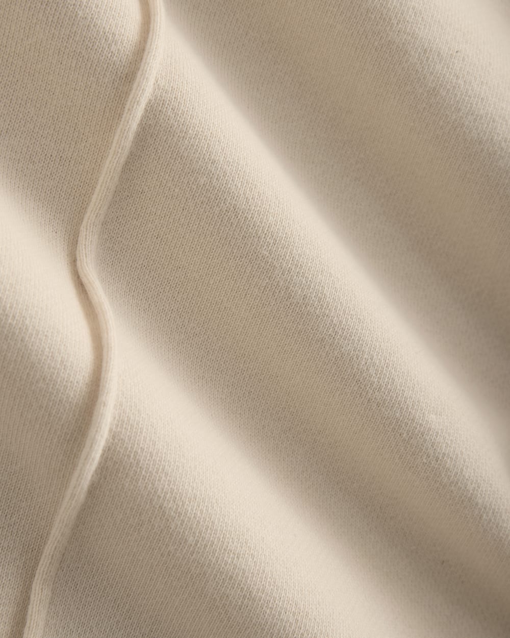 Lightweight Terry Pintuck Sweatpant in Parchment — detail view