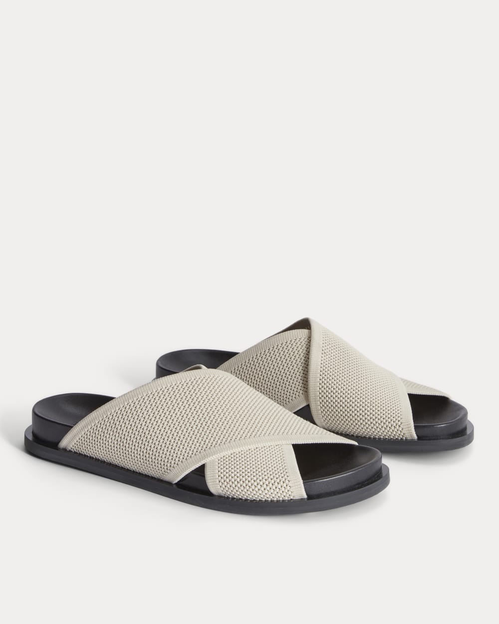The ReKnit Form Crossover Sandal in Sandshell — detail view