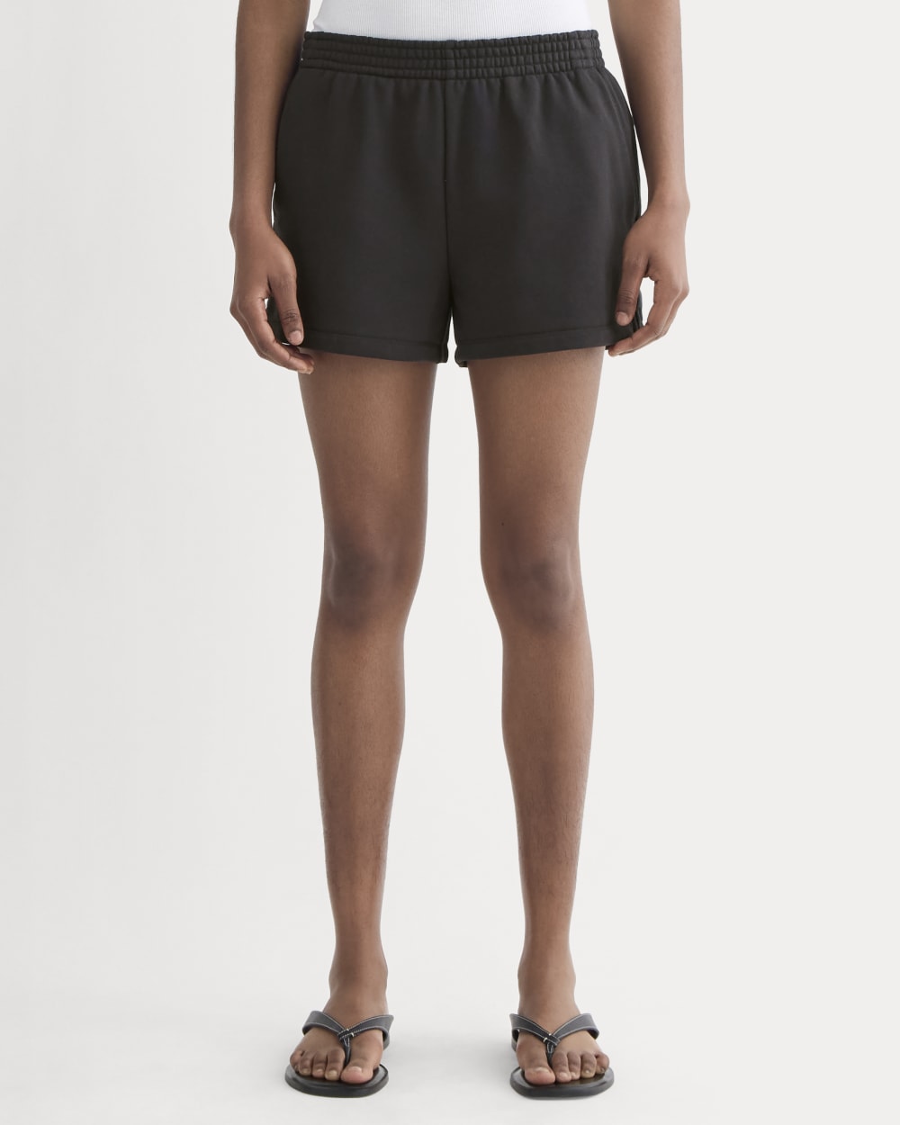 The Off Duty French Terry Short in Black — detail view