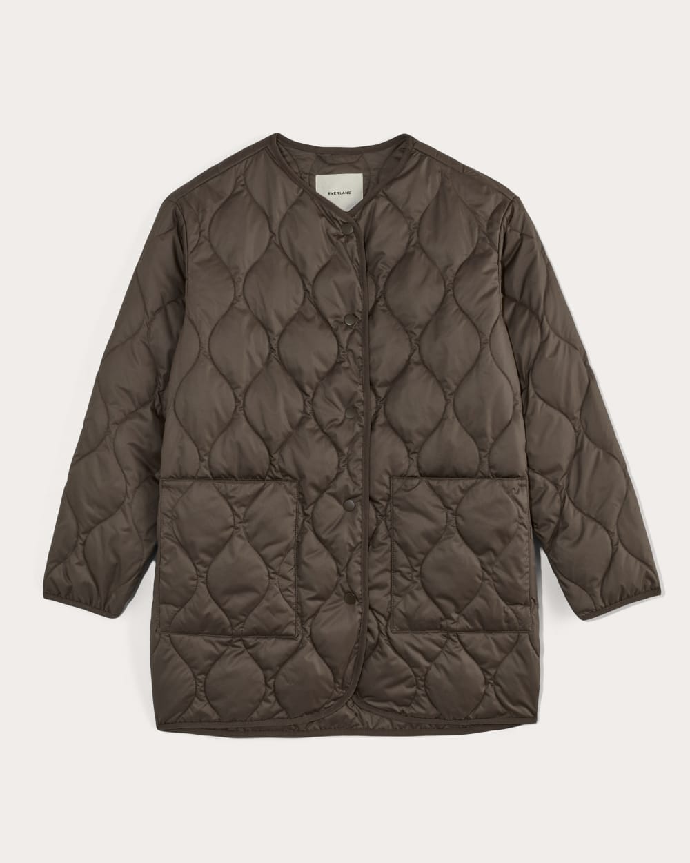 The Quilted Liner in Earth Brown — alternate view