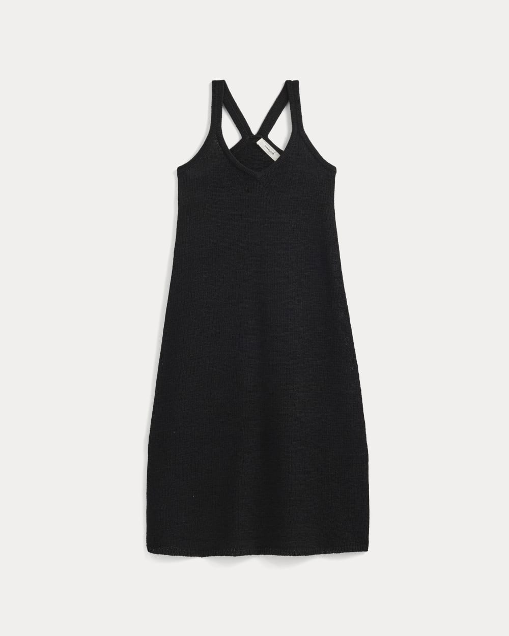 Sweater Racerback Midi Dress in Black — alternate view