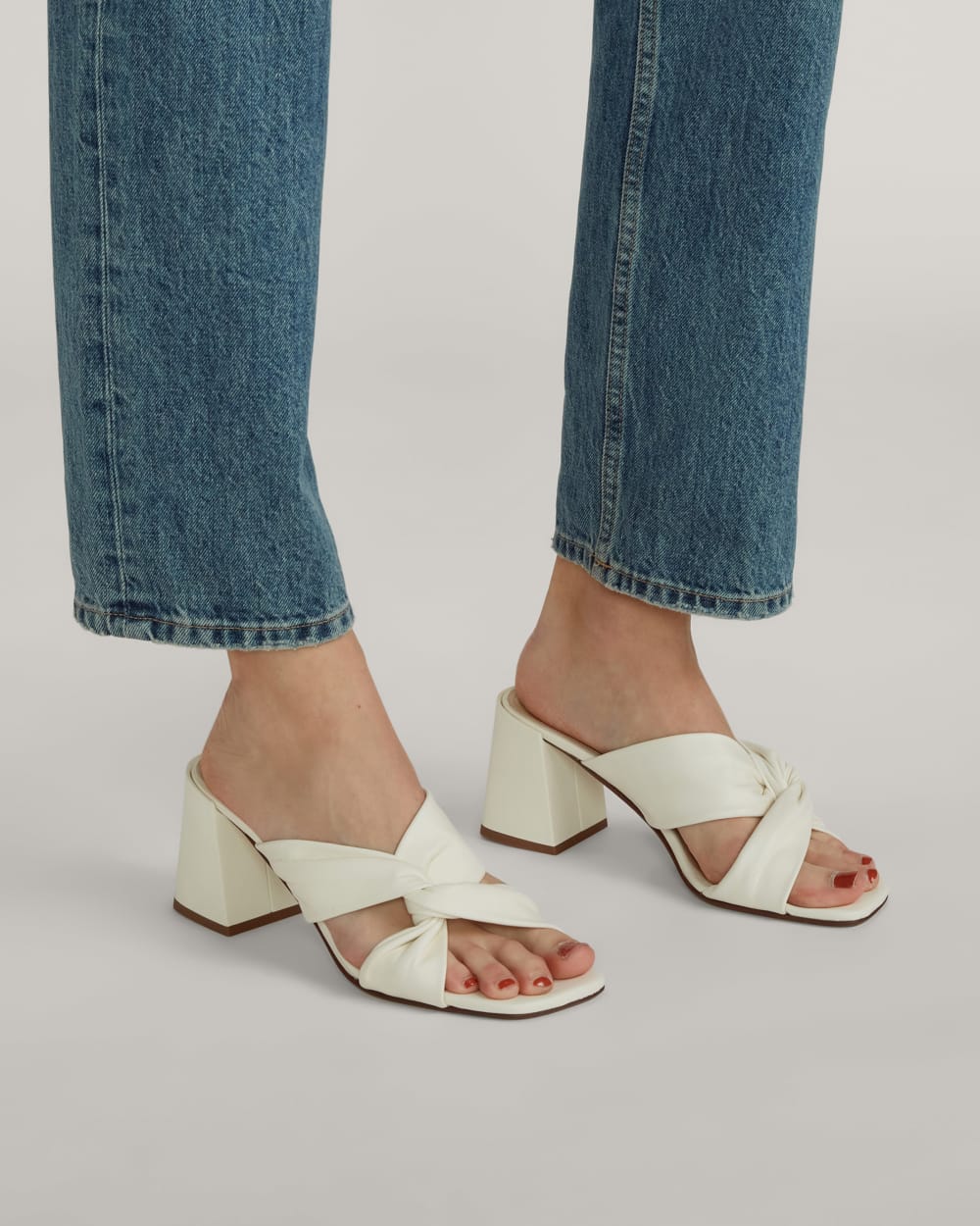 The Day Twist Heel in Canvas — detail view