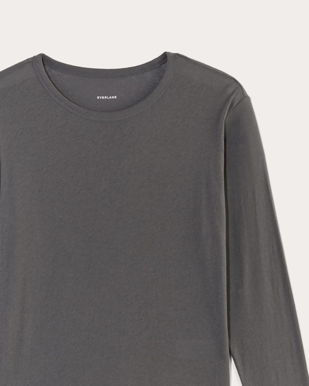 The Air Long-Sleeve Tee in Graphite — detail view