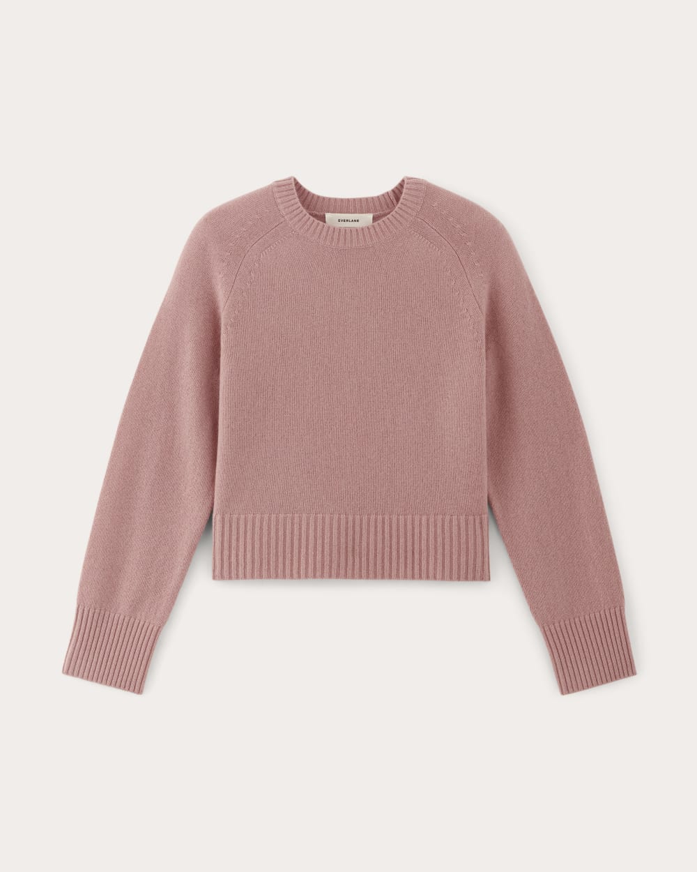 The Boxy Crew in Cashmere in Clay Pink — alternate view