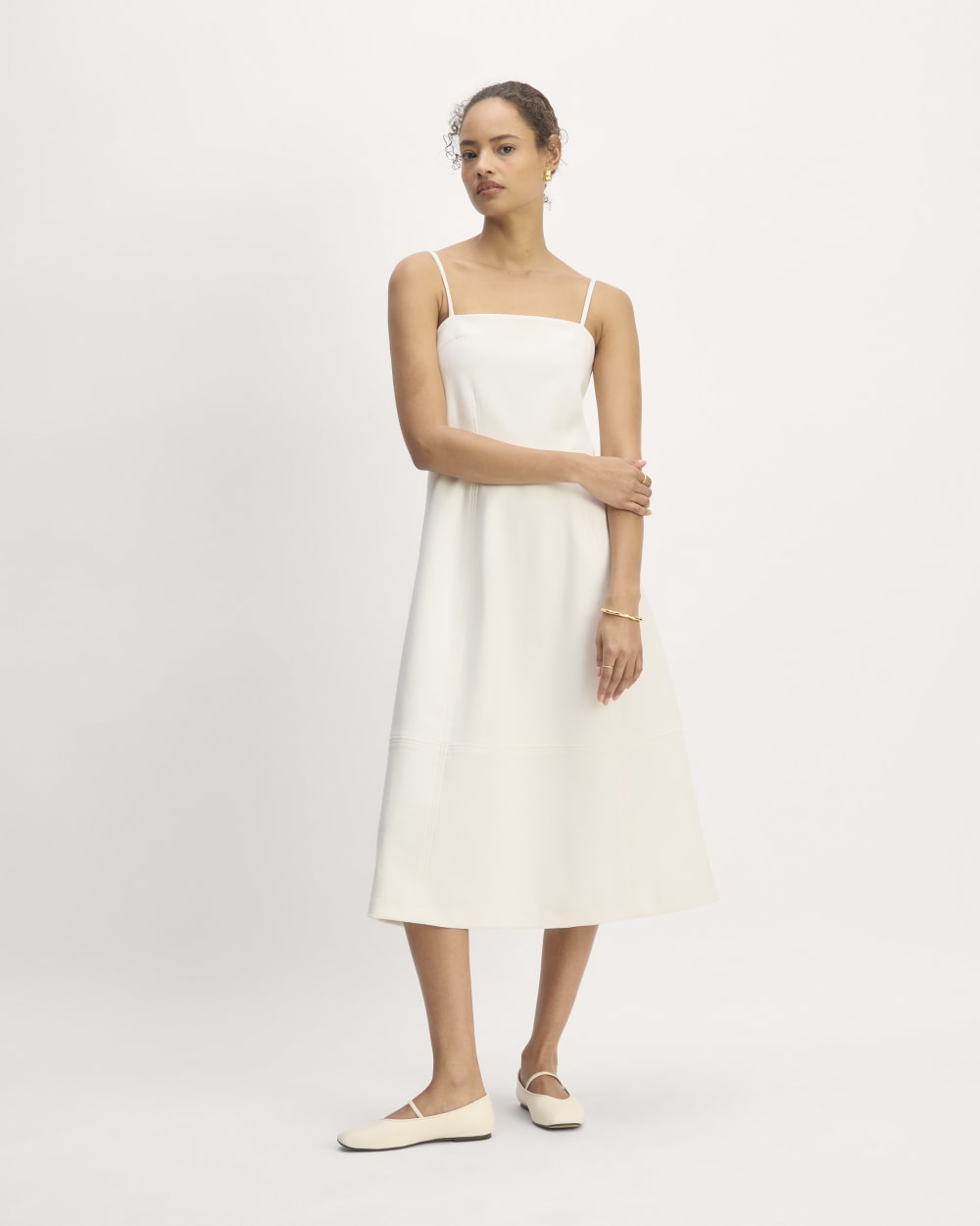 The Dream Everywhere Dress in Bone — front view