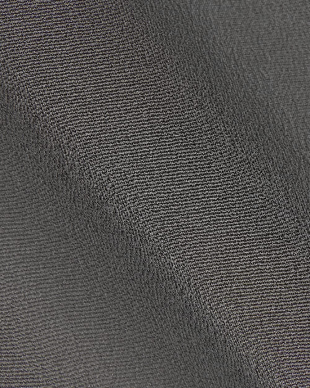 The Boxy Shirt in Washable Silk in Graphite — detail view