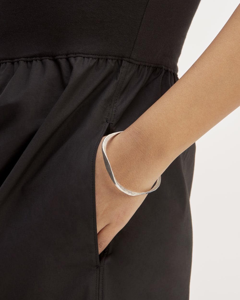 The Supima® High-Neck Riviera Dress in Black — detail view