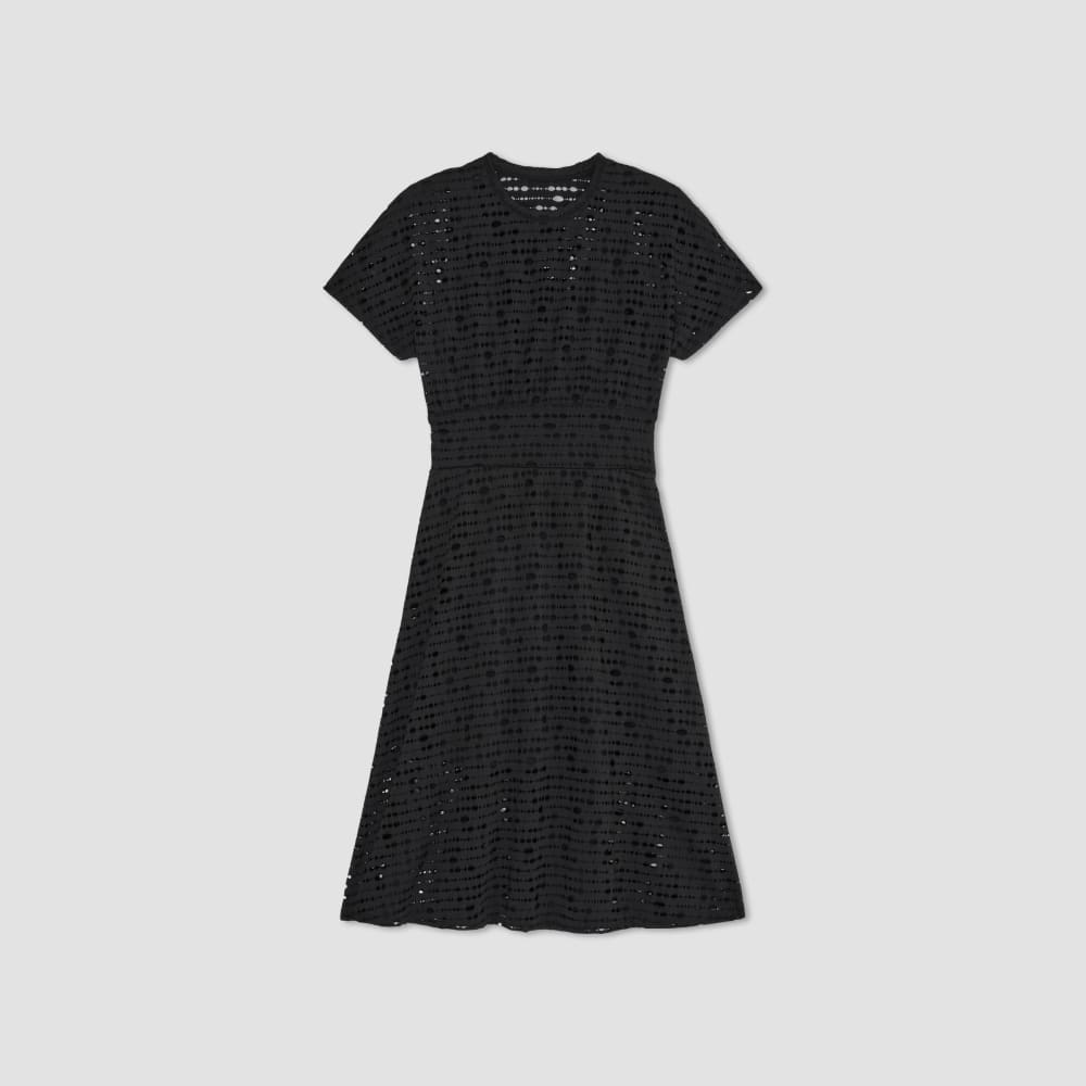 The Eyelet Waisted Dress in Black — alternate view
