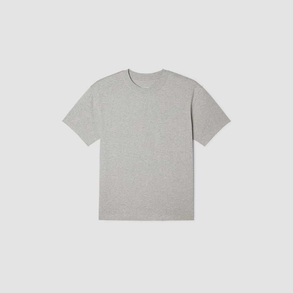 The Organic Cotton Relaxed Pocket Tee in Heather Grey — alternate view