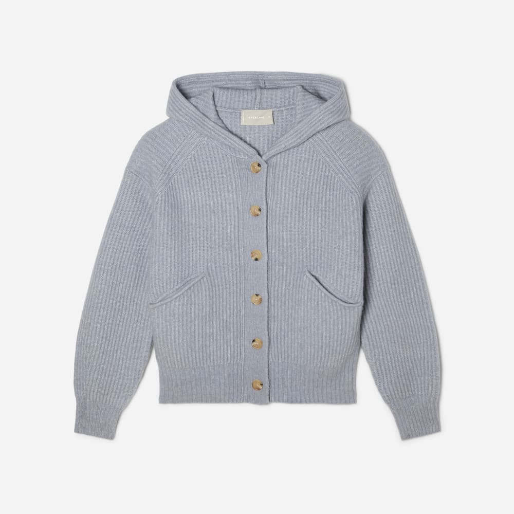 The Cozy-Stretch Hooded Cardigan in Smoke — alternate view