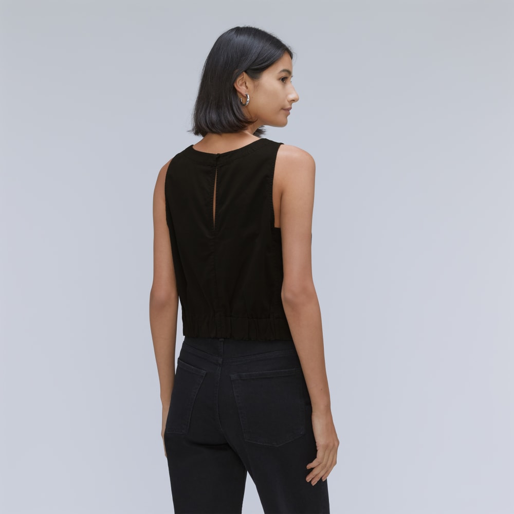 The Easy Shell Top in Black — detail view