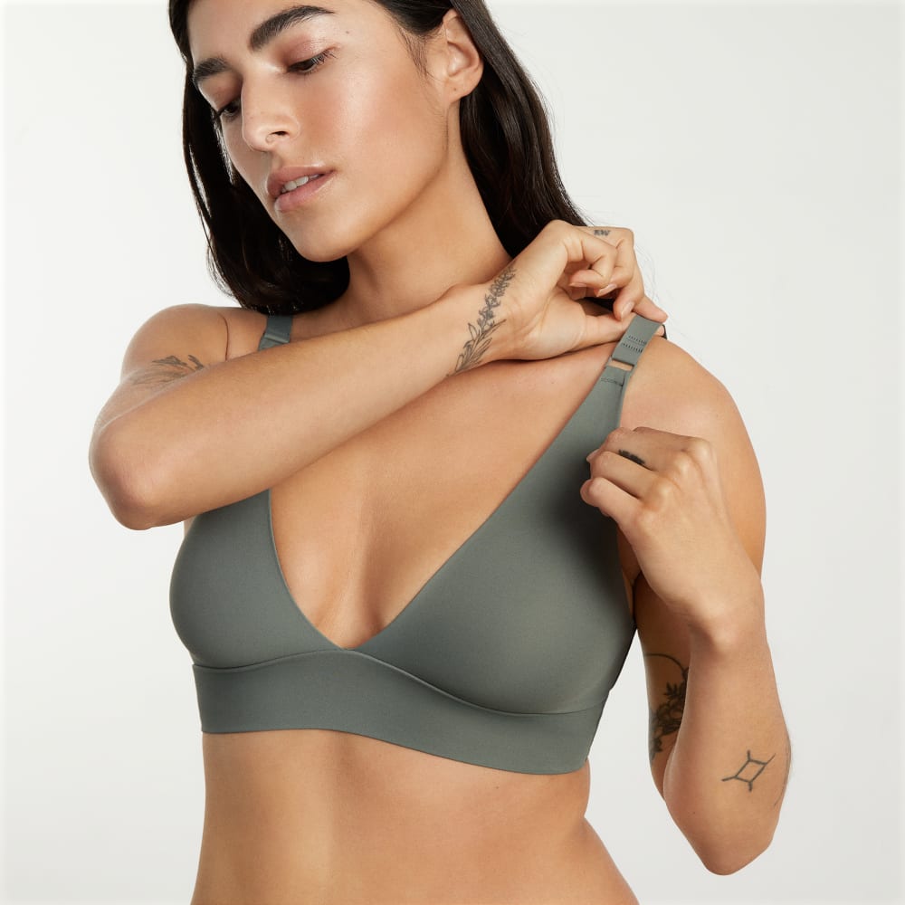 The Invisible Bra in Pewter Green — alternate view