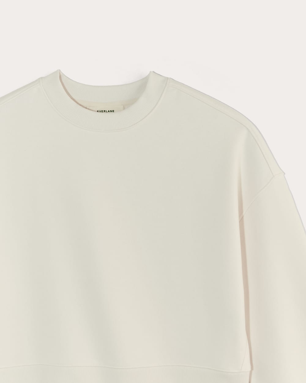 Luxe Fleece Sweatshirt in Bone — detail view