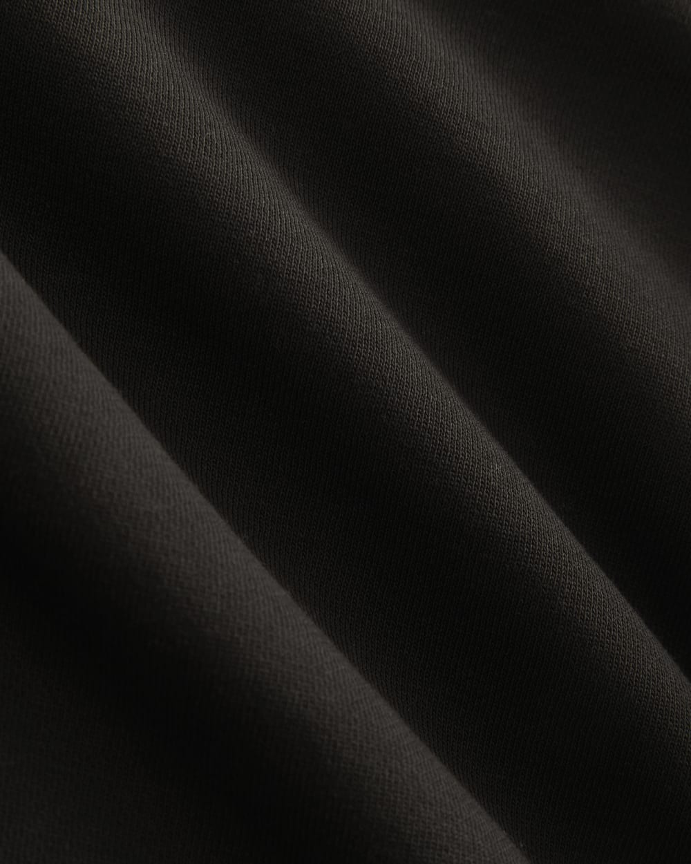 Luxe Fleece Full-Zip Cropped Hoodie in Black — detail view