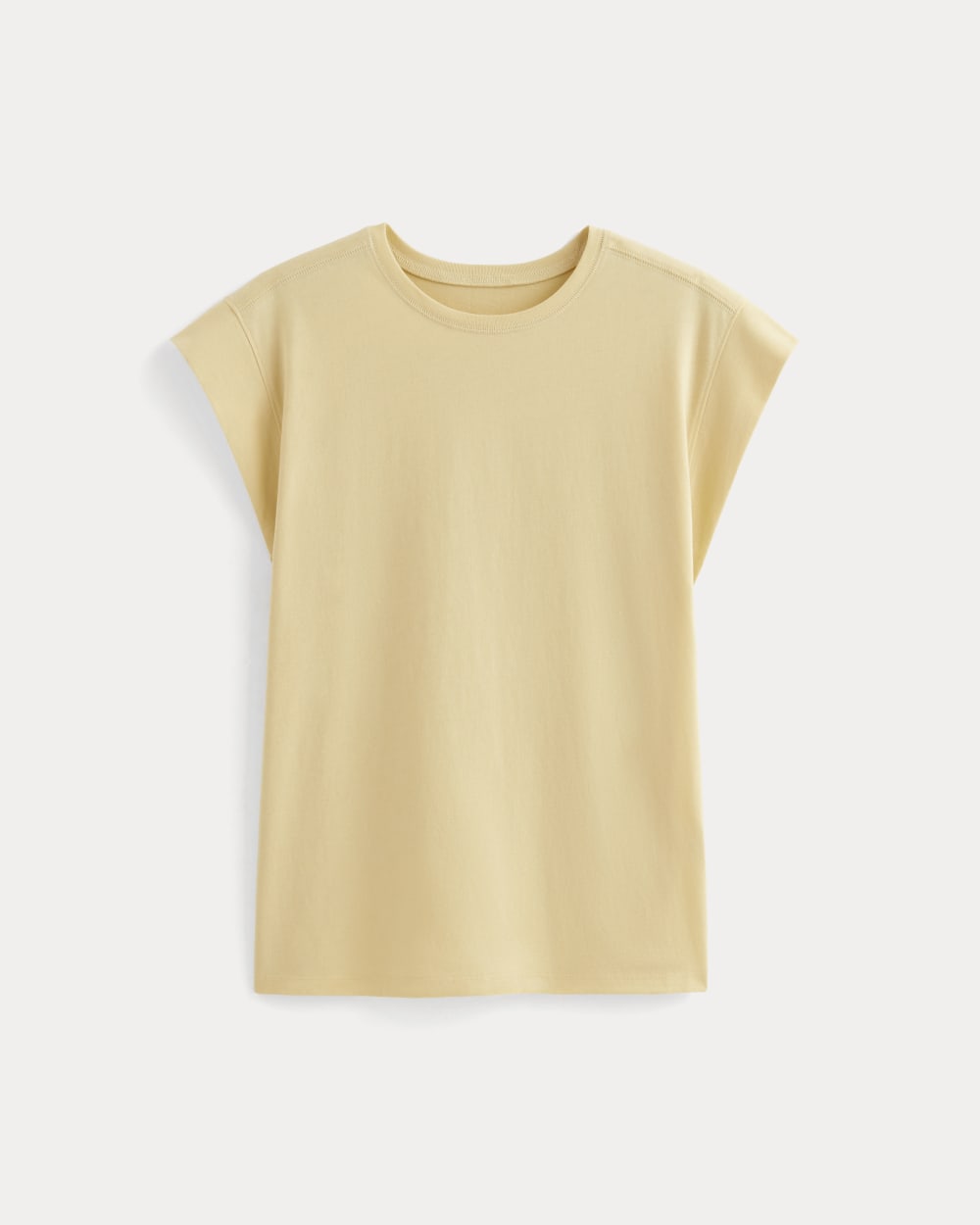 The Muscle Tee in Essential Cotton in Banana Crepe — alternate view