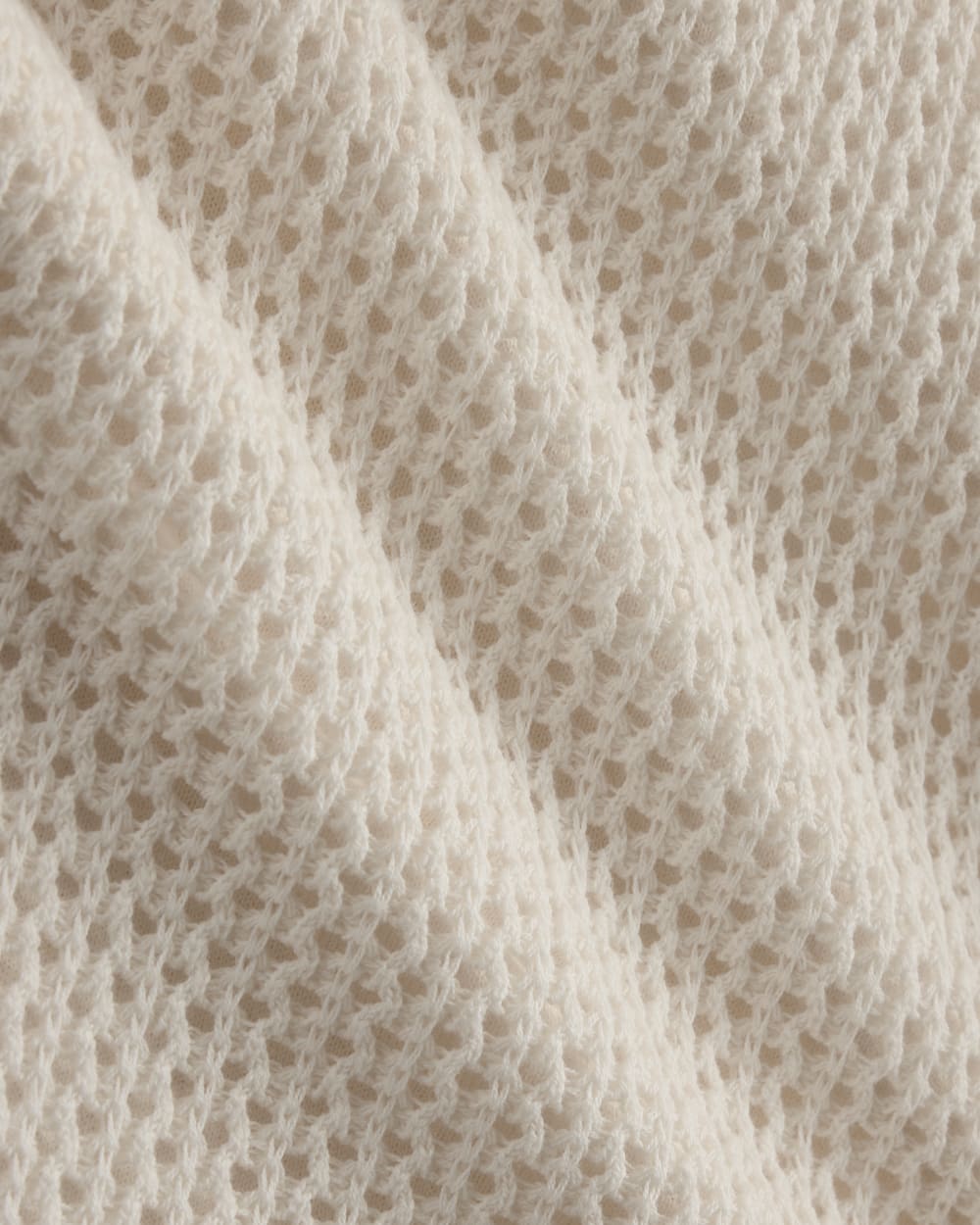 Lace Knit Maxi Sweater Dress in Bone — detail view